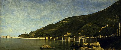 Castellamare, nabij Napels door André (attr. to) Giroux