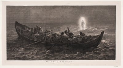 Jezus wandelt op het water door André Bork