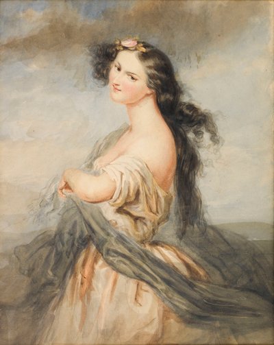 Portret van Juliette Drouet 1806-1883 door André Charles Voillemot