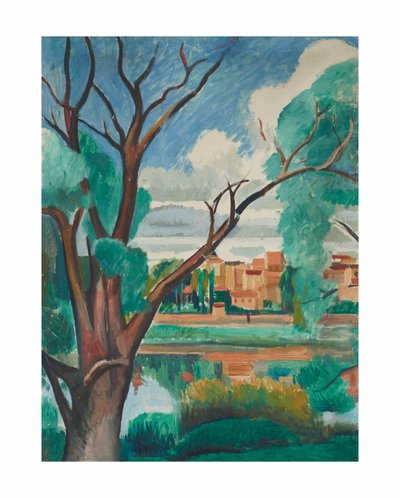 De oevers van de Seine bij Carrières-sur-Seine door Andre Derain