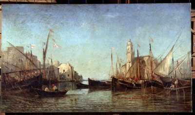 Uitzicht op Martigues door André Maglione
