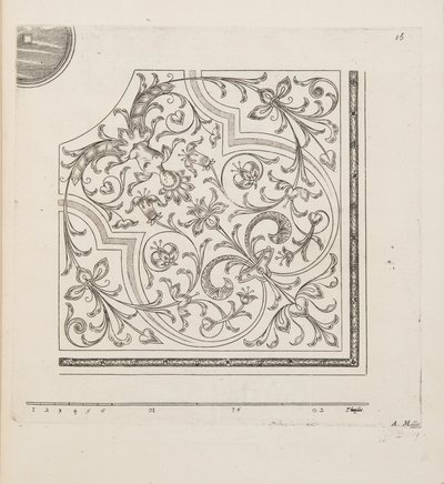 Ontwerp voor Parterre, uit Theatre des Plans et Jardinages, pub.1652 door André Mollet