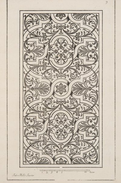 Ontwerp voor Parterre, uit Theatre des Plans et Jardinages, pub.1652 door André Mollet