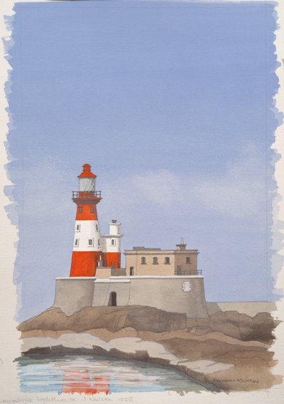 De vuurtoren van Longstone, Farne-eiland door Andras Kaldor