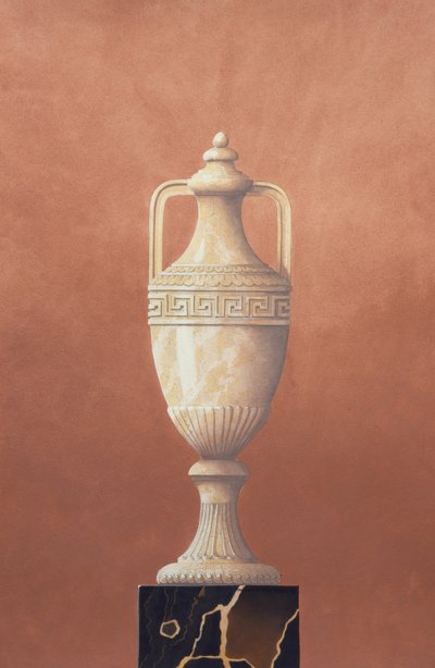 Amfoor van wit marmer door Andras Kaldor