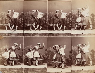 Eugénie Schlosser en Coralli, 1863 door Andre Adolphe Eugene Disderi