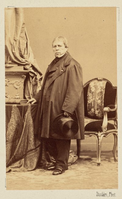 Jean-Auguste-Dominique Ingres, ca. 1860 door Andre Adolphe Eugene Disderi