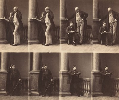 Monsieur Jadin en zoon, ca. 1860 door Andre Adolphe Eugene Disderi