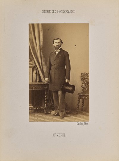 Mr Verdi door Andre Adolphe Eugene Disderi