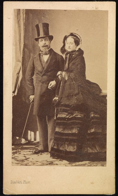 Napoléon III en Eugénie door Andre Adolphe Eugene Disderi
