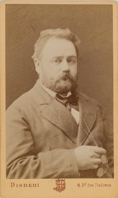 Portret van Émile Zola 1840-1902 door Andre Adolphe Eugene Disderi