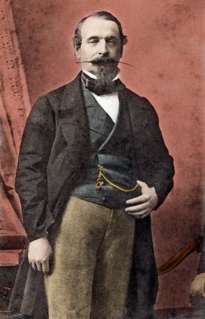 Portret van Napoleon III (Louis-Napoleon Bonaparte) door Andre Adolphe Eugene Disderi