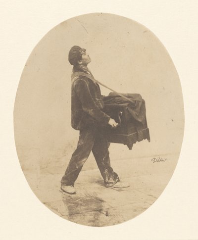 De orgeldraaier door Andre Adolphe Eugene Disderi