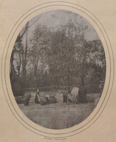 Dorpsscène Zuid-Frankrijk door Andre Adolphe Eugene Disderi
