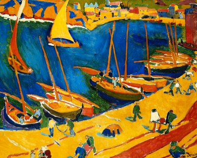 Collioure: De vissershaven; Collioure: De haven van Peche door Andre Derain