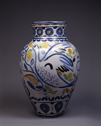 Majolica vaas beschilderd en gedecoreerd door een vogel (keramiek) door Andre Derain