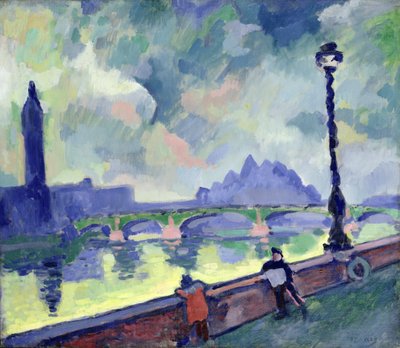 Gezicht op de Theems bij Westminster Bridge, ca 1905-06 door Andre Derain