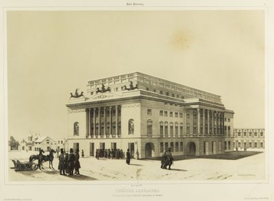 Het Alexandrinsky Theater in Sint-Petersburg, ca. 1840 door Andre Durand