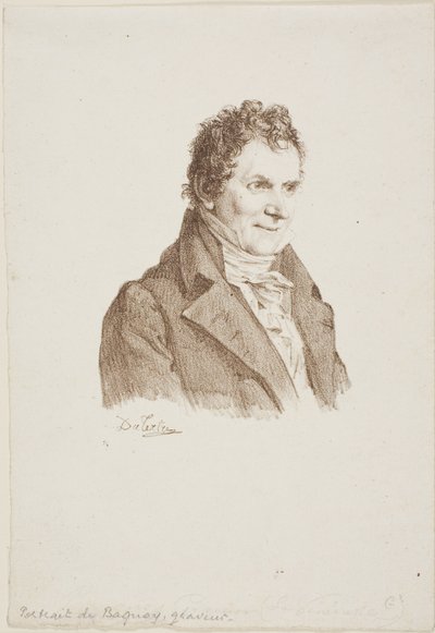 Portret van de graveur Baquoy door Andre Dutertre