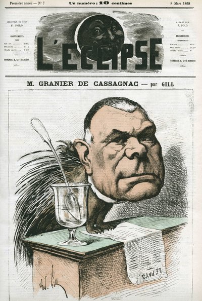 Adolphe de Granier de Cassagnac (1808-1880), Franse journalist en politicus door Andre Gill