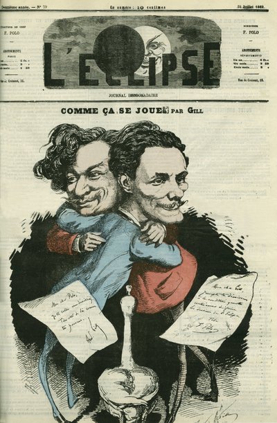 Andre Gill (1840-1885), Franse cartoonist en F. Polo, directeur van 