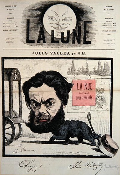 Karikatuur van Jules Valles omslagillustratie van 