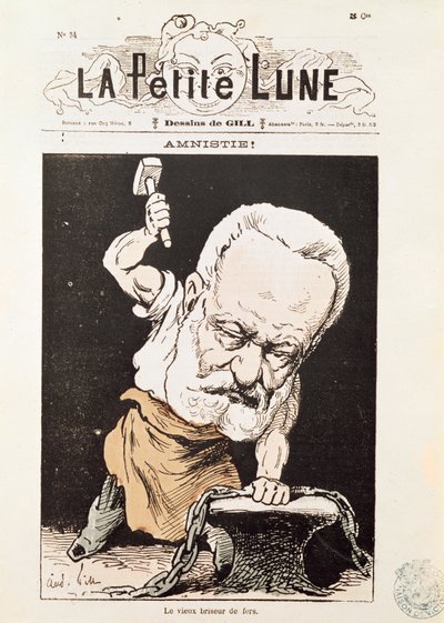 Karikatuur van Victor Hugo (1802-85) van de voorpagina van 