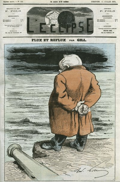 Cartoon door Adolphe Thiers (1797-1877), Franse staatsman. Omslag in 