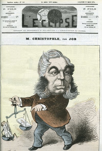 Cartoon door Albert Christophle, Franse politicus. Omslag in 