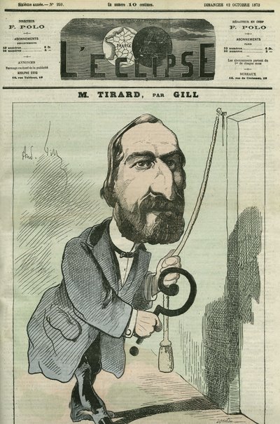Cartoon door Pierre Tirard (1827-1893), Franse politicus. Omslag in 