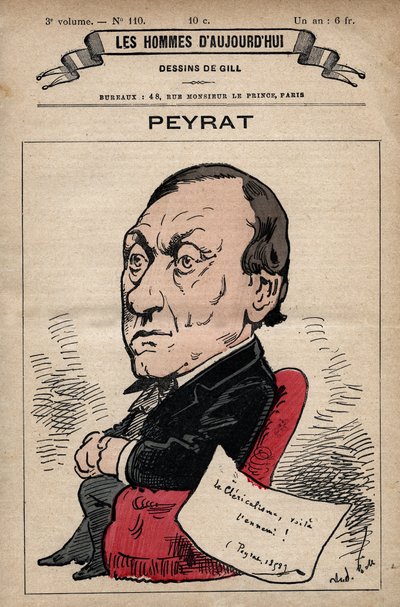 Cartoon van Alphonse Peyrat (1812-1890) Engelse journalist uit 