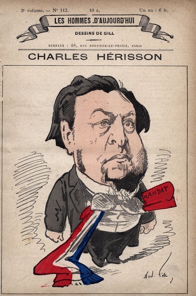 Cartoon van Charles Herisson 1831-1893 uit 