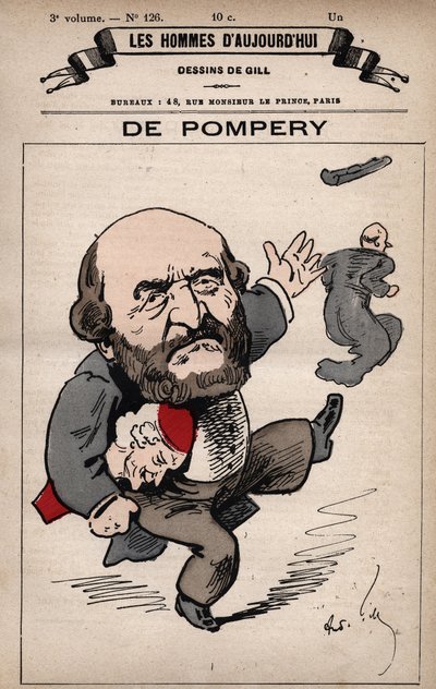 Cartoon van Edouard de Pompery 1812-1895 uit 