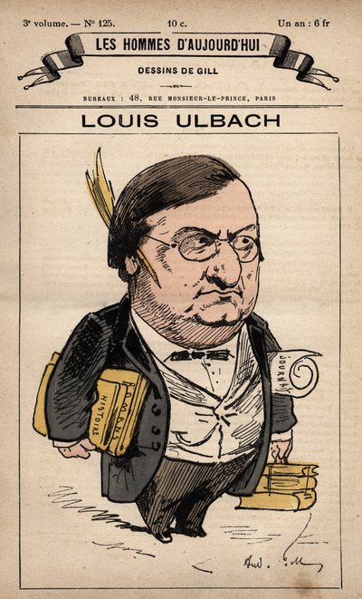 Cartoon van Louis Ulbach (1822-1889) uit 
