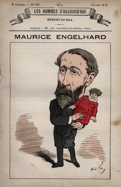 Cartoon van Maurice Engelhardt 1819-1891 uit 