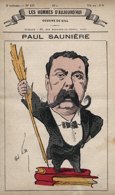 Cartoon van Paul Sauniere (1827-1894) uit 