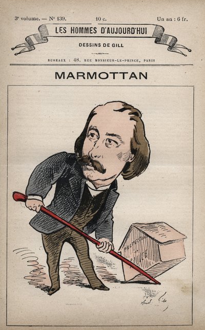 Cartoon van Pierre Joseph Henri Marmottan 1832-1914 uit 