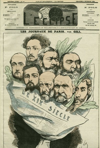 Cartoon van het team van de krant 