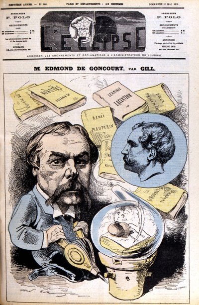 Edmond de Goncourt - door Gill, in 