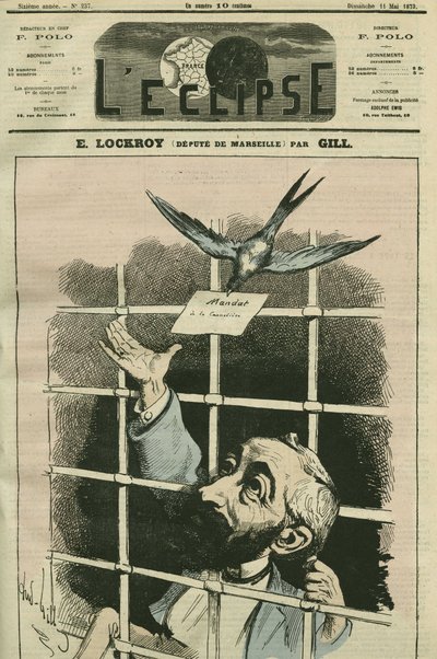 Edouard Simon Lockroy (1838-1913), Franse politicus, afgevaardigde van Marseille. Omslag in 