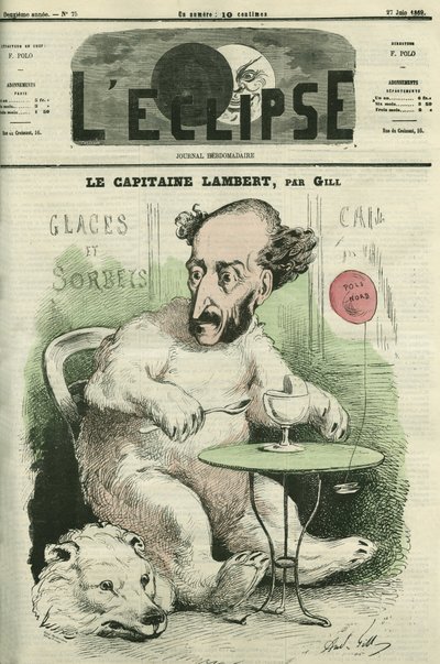 Gustave Lambert, Franse ontdekkingsreiziger en wetenschapper. Omslag in 
