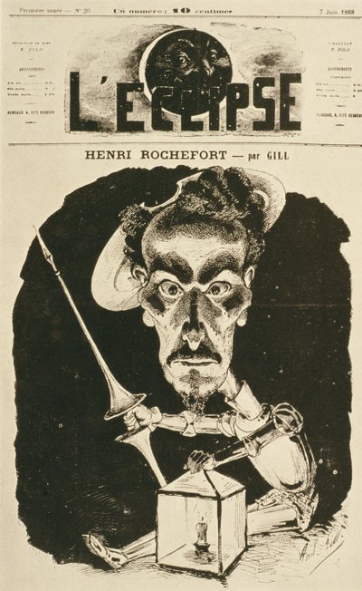 Henri Rochefort, omslagillustratie van het tijdschrift 