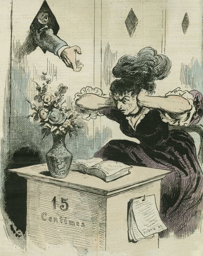 Verhoging van de belasting op papier om de schuld van de oorlog van 1870 te vereffenen. In L