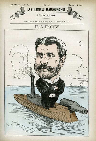 Portret van Alphonse Farcy (1817-?), Franse portrettist. Karikatuur door Gill, Parijs door Andre Gill