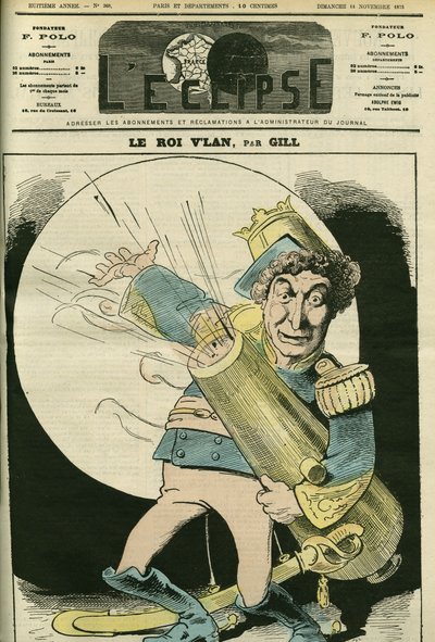 Portret van Christian, Franse zanger, in de rol van Koning Vlan in het stuk 