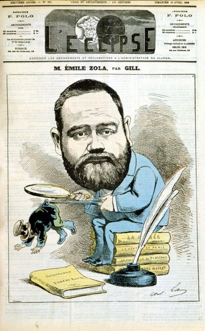 Portret van Emile Zola door Andre Gill