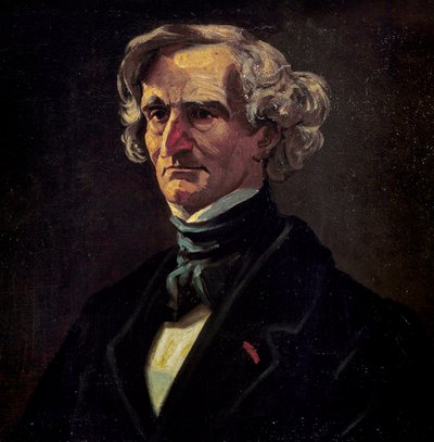 Portret van Hector Berlioz (1803-1869), Franse componist (detail) door Andre Gill