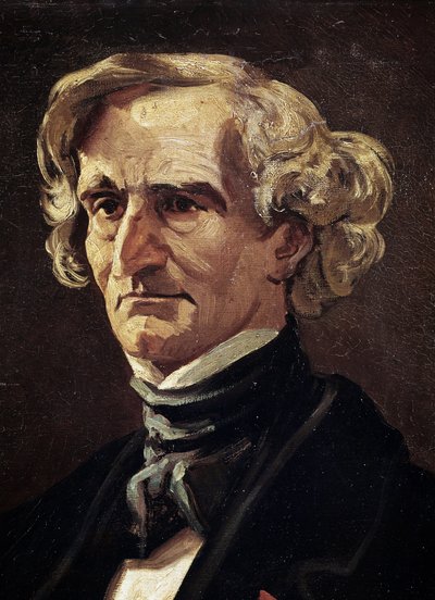 Portret van Hector Berlioz, Franse componist, detail door Andre Gill