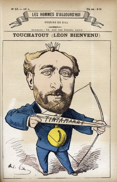 Portret van Leon Bienvenu, Franse journalist en auteur van 