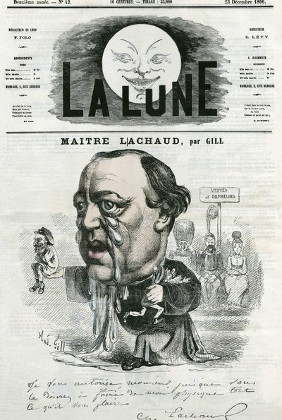 Portret van Maitre Charles Lachaud door Andre Gill